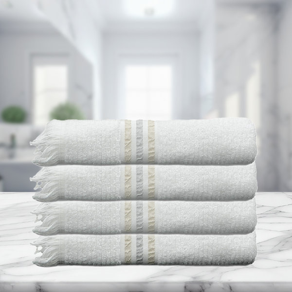 RECTANGLE TOWEL WITH FRINGE REIGN SUPREME main image 1